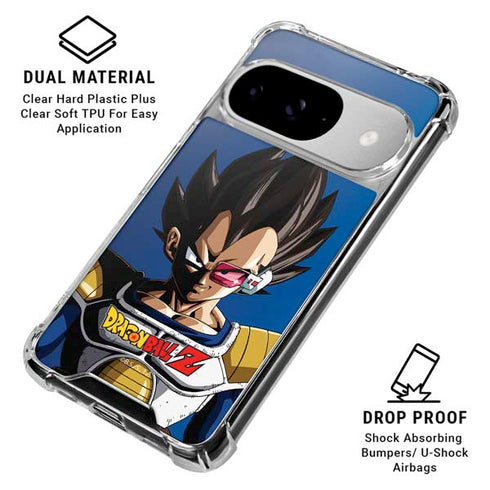 Dragon Ball Z Vegeta Portrait Google Pixel 10 Clear Case